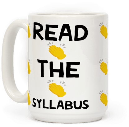 Read The Syllabus Clap Emoji Coffee Mug - Emoji Mug (484x484), Png Download