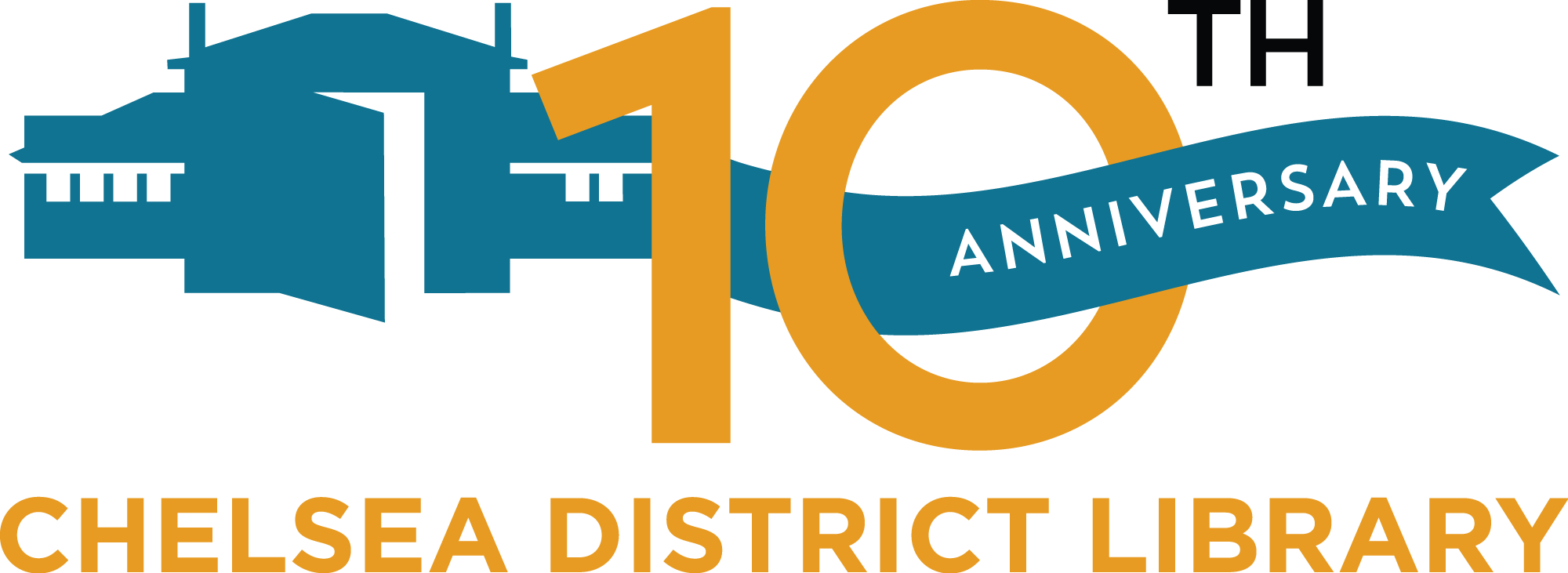Chelsea District Library Full Color Logo Cmyk Luna - Chelsea District Library Central Library (2000x731), Png Download