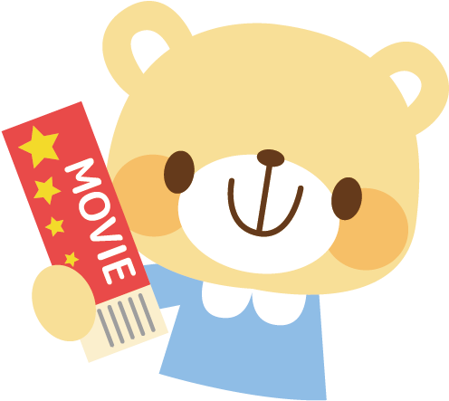 Cartoon Animation Illustration Bear Get Tickets - Transparent Cartoon Movie Tickets (624x625), Png Download