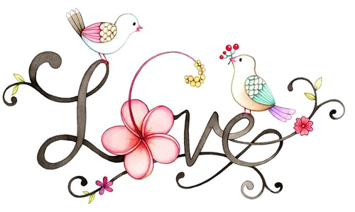Love Image - Love Birds Design Download (500x299), Png Download