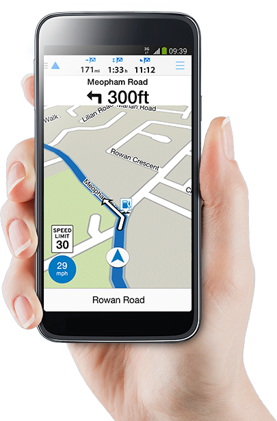 Hand Holding Samsung - Gps Navigation Smartphone (405x615), Png Download