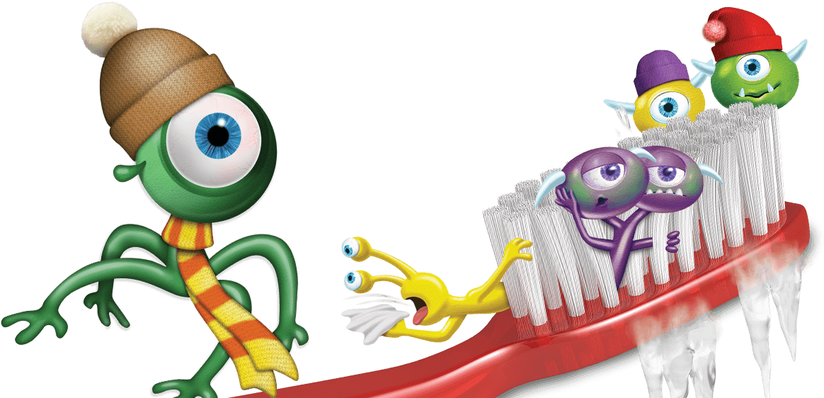 Image Black And White Colgate Invisible Nasties Meijer - Cartoon (1189x577), Png Download