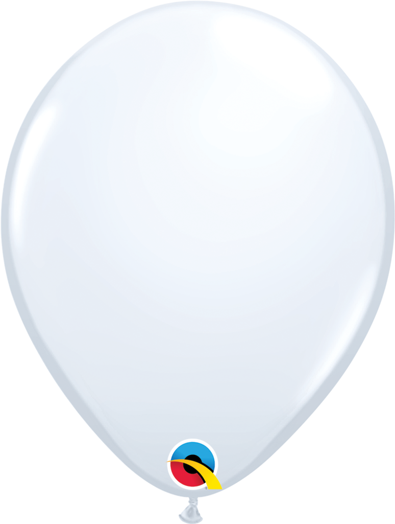Download White 11" Balloons Plain Balloons Transparent PNG Download SeekPNG
