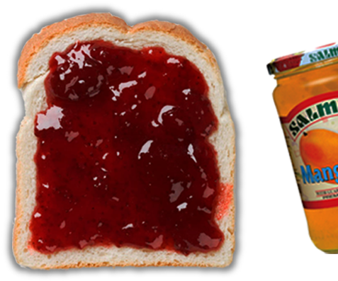 Bread - Jam Sandwich (544x466), Png Download