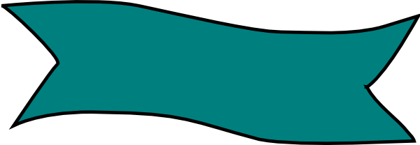 Turquoise Clipart Banner - Teal Banner Clip Art (600x208), Png Download