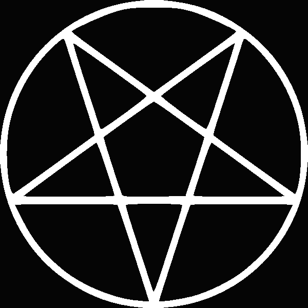Pentagram - Satanic Symbol Black Background (600x600), Png Download