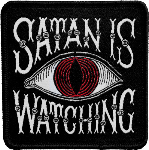 Satan Is Watching Patch - Label (600x600), Png Download