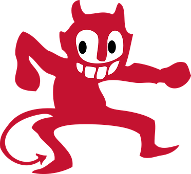 Devil Satan Dancing Dance Red Monster Evil - Clipart Demon (372x340), Png Download