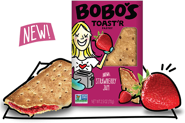 Strawberry Jam Toast'r Pastry - Bobos Toaster Pastries (636x440), Png Download