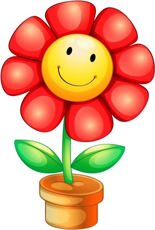 Mushroom Clipart Smiley Face - Smiley Flower Clipart (566x800), Png Download