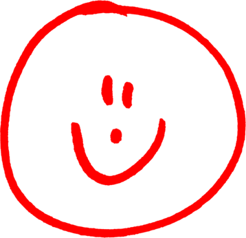 Red Smiley Face Png - Handwritten Smiley Face Png (358x346), Png Download