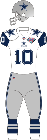 Cowboys 75anniv Throwback - Cowboys 1990s Alternate Uniforms (385x616), Png Download