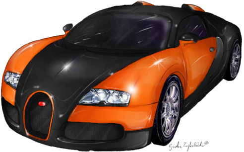 Drawing Sports Bugatti Veyron - Bugatti Veyron (900x573), Png Download