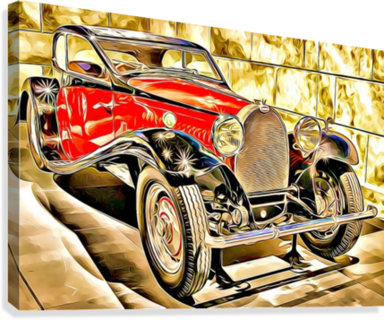 Bugatti 1932 Canvas Print - Bugatti (429x357), Png Download
