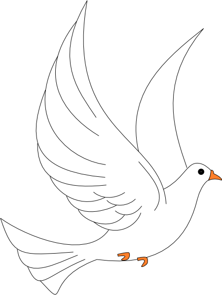 Wedding Dove Png - Transparent Dove Vector Free (450x599), Png Download