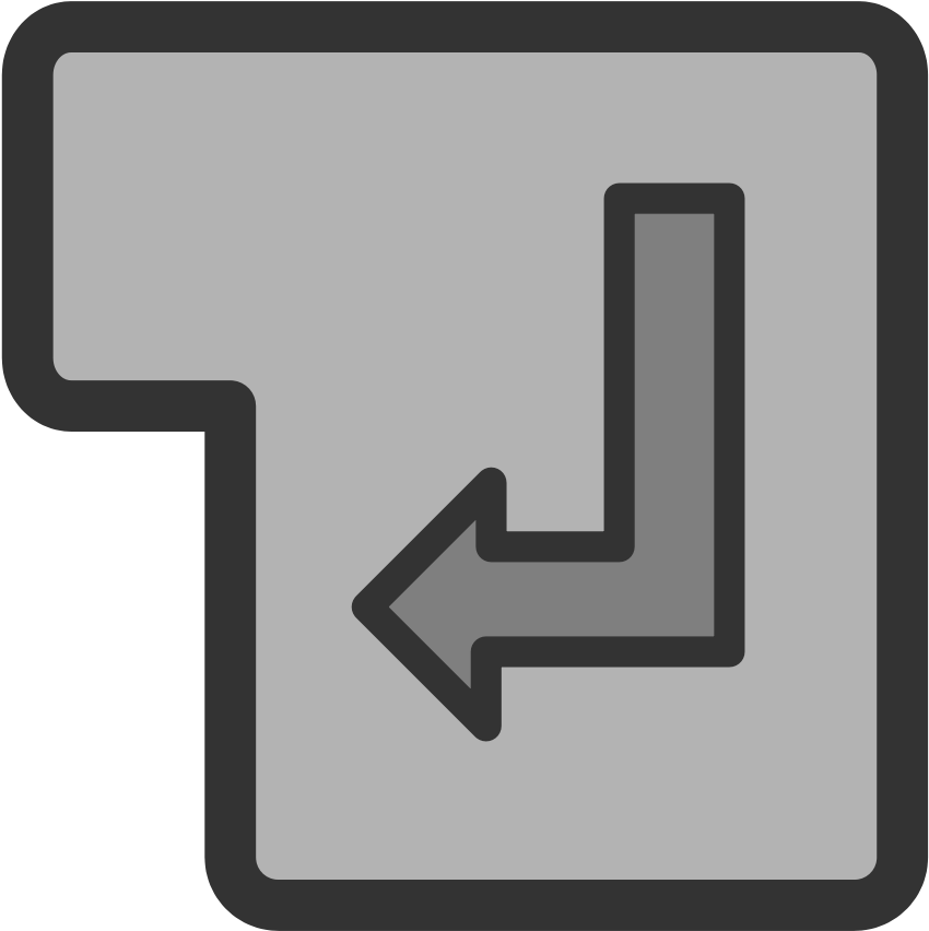 Do Not Enter Stamp - Enter Key On Keyboard (900x900), Png Download