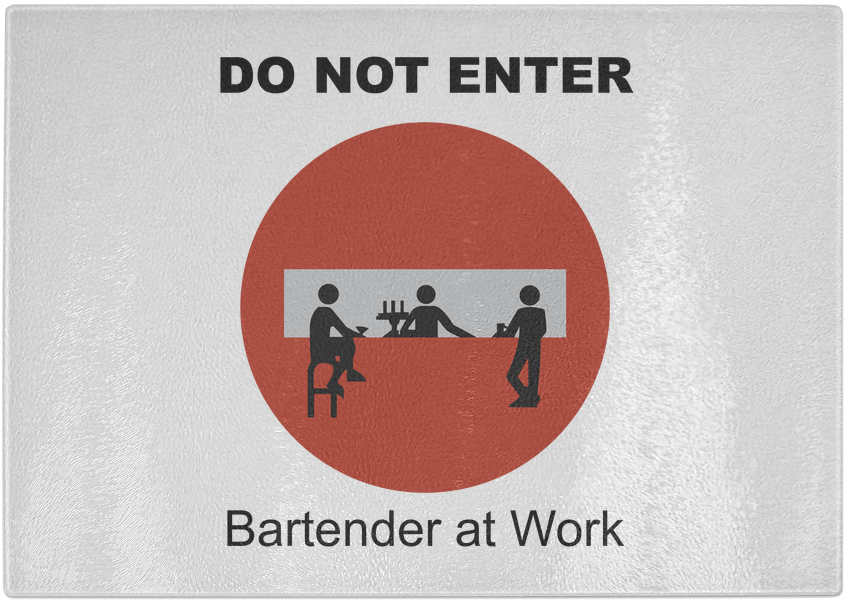 Do Not Enter Cutting Board - Graphic Design (1024x1024), Png Download