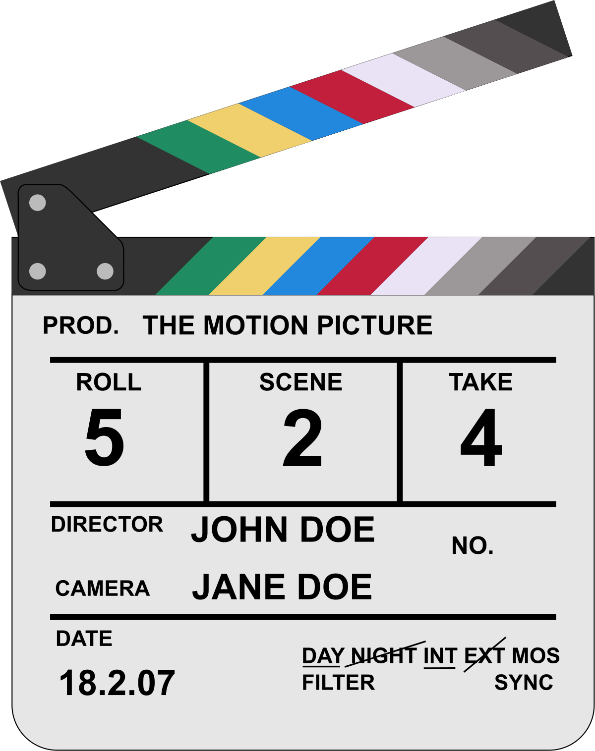Clapperboard Png (1200x1516), Png Download