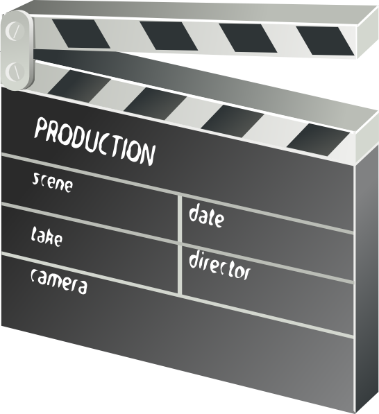 Small - Movie Clapper Board Gif (546x597), Png Download