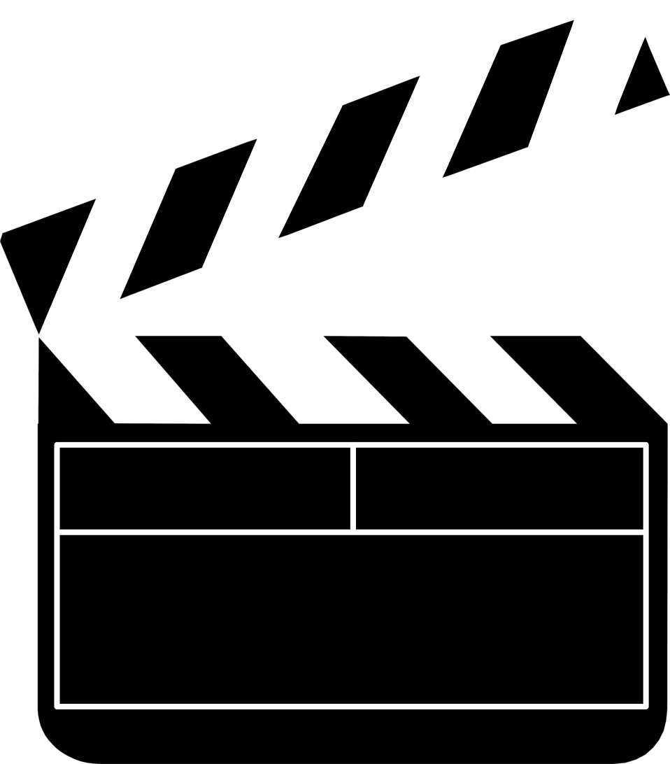 Movie Clipart Clapper Board - Movie Logo Without Background (958x1092), Png Download
