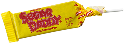 Sugar Daddy Caramel Pops - Sugar Daddy Pops, Large 1.7 Oz, 24 Count (500x500), Png Download