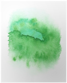 Bright Green Round Paint Splash Painted In Watercolor - Paint (400x400), Png Download