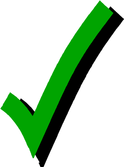 Shaded Checkmark - Green Check Mark (444x600), Png Download