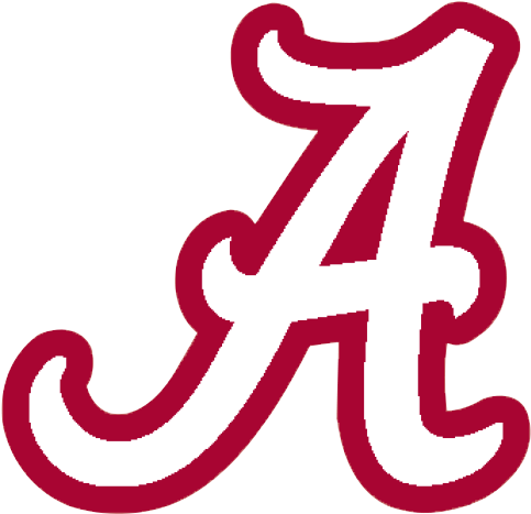Logo University Of Alabama Crimson Tide White A Red - Alabama Football Logo Png (500x500), Png Download