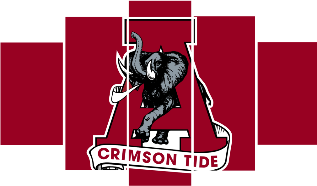 Hd Printed Alabama Crimson Tide Football Logo 5 Pieces - Alabama Crimson Tide Football Logo (1024x640), Png Download