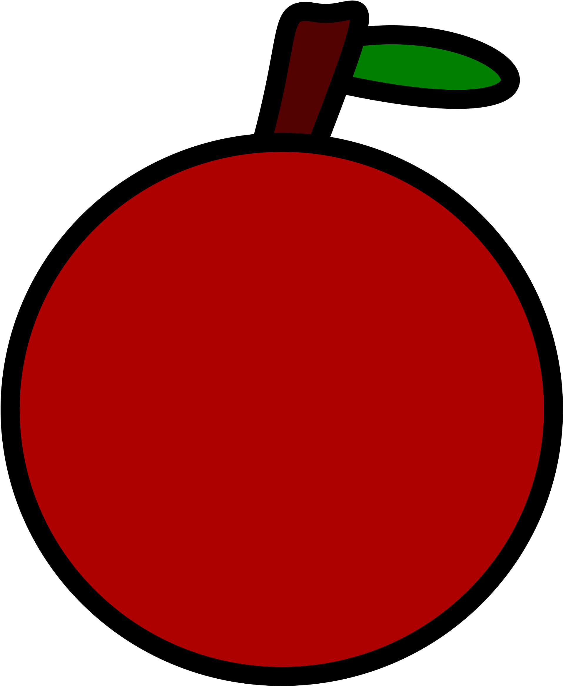 How To Set Use Very Simple Apple Clipart (742x900), Png Download