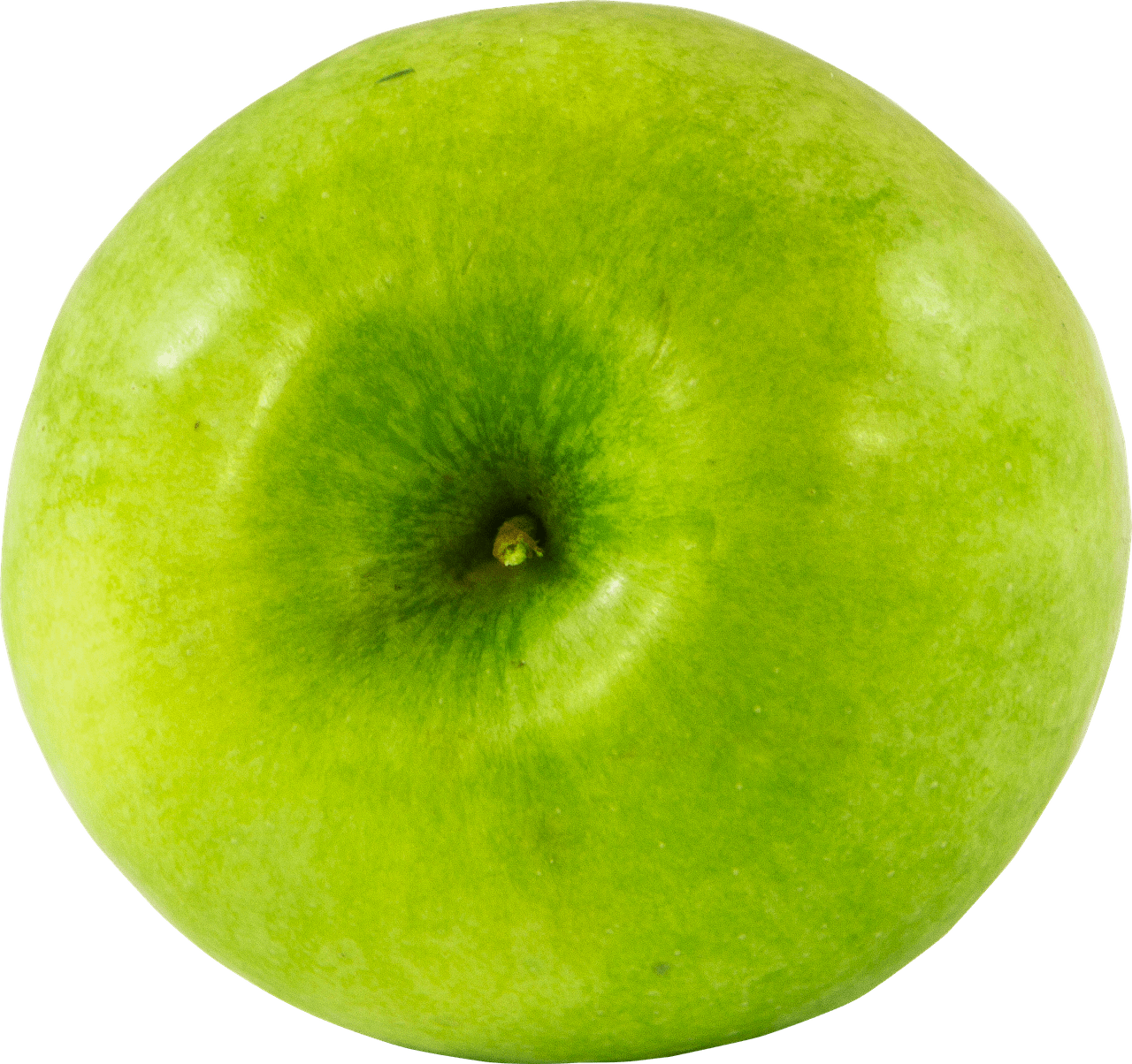 Stem Granny Smith Apple - Apple (1280x1204), Png Download