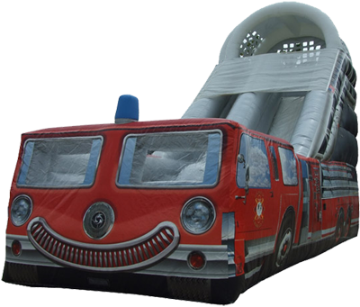 Fire Truck Slide - Cheap Water Slides For Rental (400x341), Png Download
