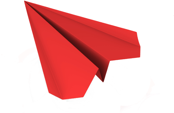 Paper Plane Project - Paper Airplane Red Png (630x404), Png Download
