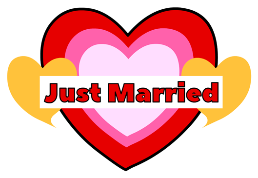 Just Married Sticker - Heart (528x528), Png Download