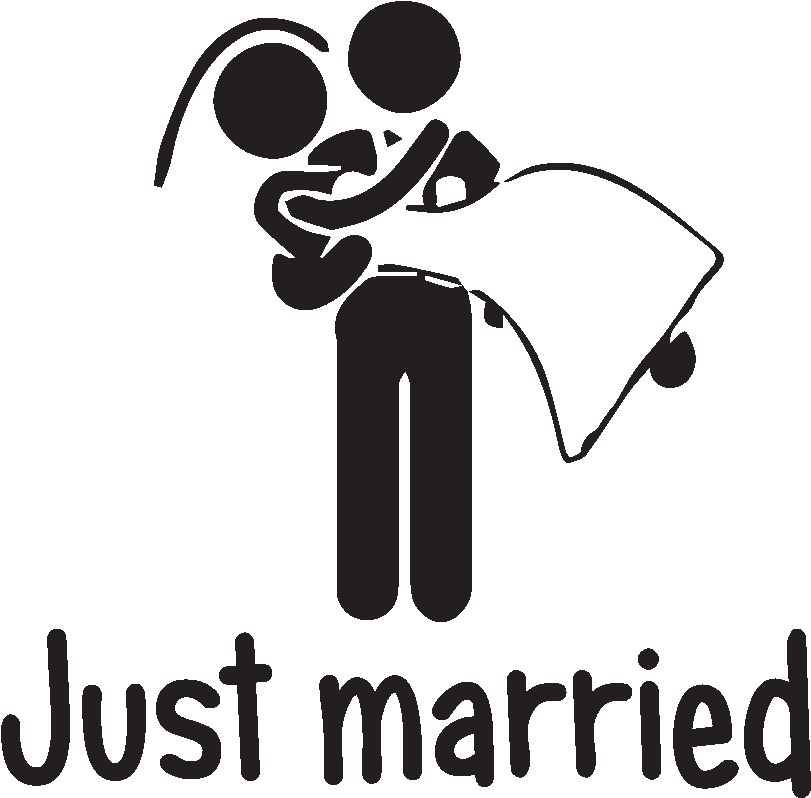 Sticker Just Married Pour Voiture Ambiance Sticker - God And Best Friends Shower Curtain (1200x1200), Png Download