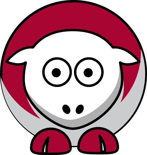 Sheep Alabama Crimson Tide Team Colors (564x594), Png Download