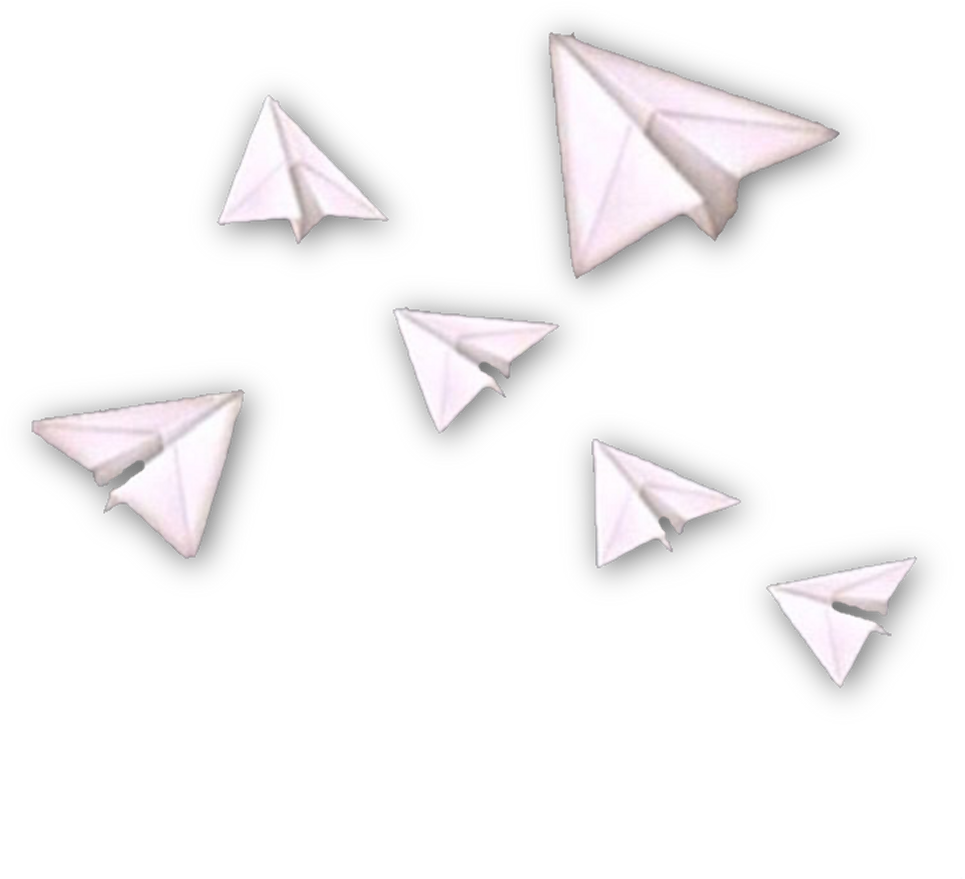 Paper Airplanes ✈ Overlay Overlays Overlaysticker Stic - Paper Airplane Overlay (1024x1024), Png Download