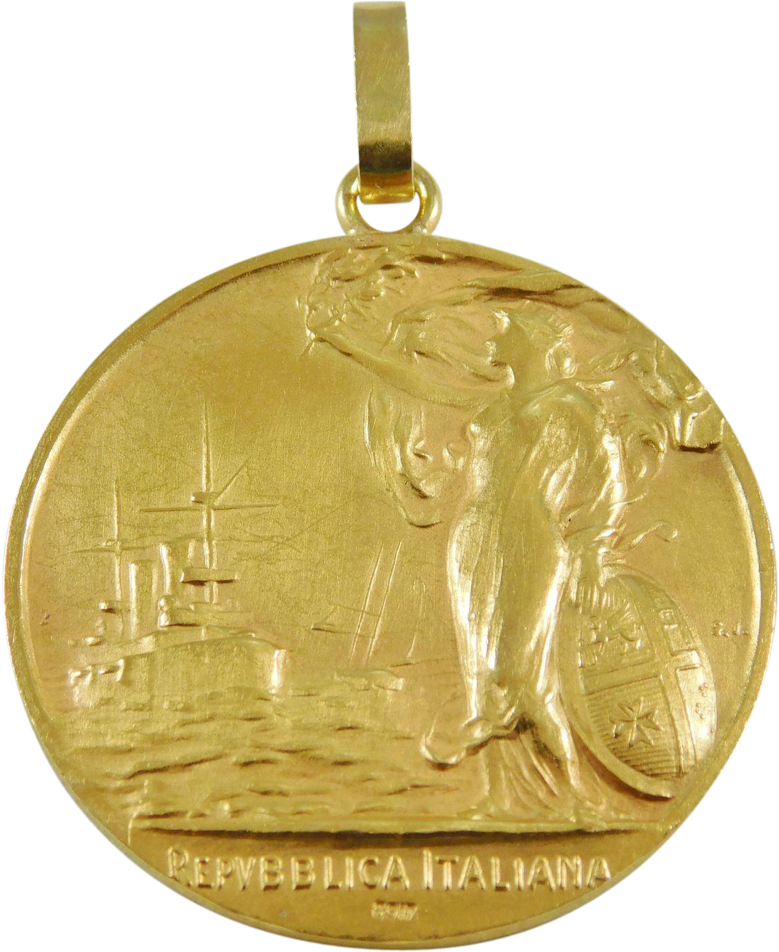 22 Karat Yellow Gold Italian “medaglia D'onore” - Locket (1382x1382), Png Download