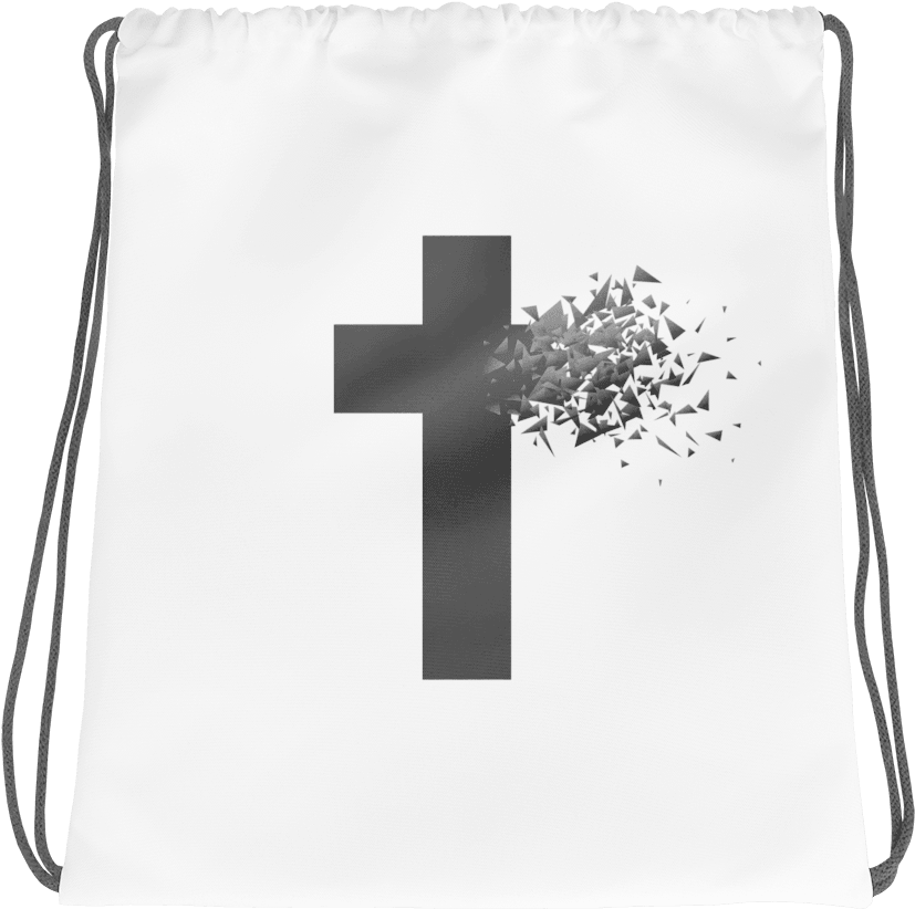 Cross With Shards - Drawstring (1000x1000), Png Download