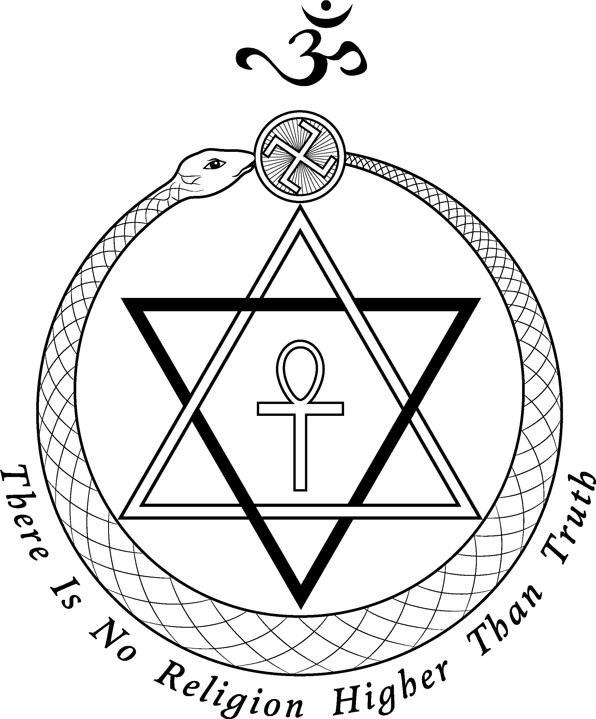 And Choose 'save Link As' To Download The Png Version - Emblem Of Theosophical Society (2291x2717), Png Download