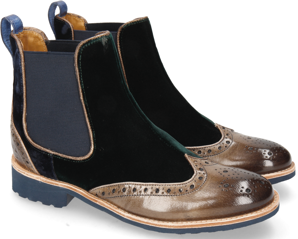 Ankle Boots Amelie 43 Grigio Velluto Pine Midnight - Chelsea Boot (1024x1024), Png Download