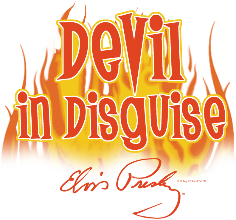 Elvis Presley Devil In Disguise Men's Ringer T-shirt - Calligraphy (792x736), Png Download