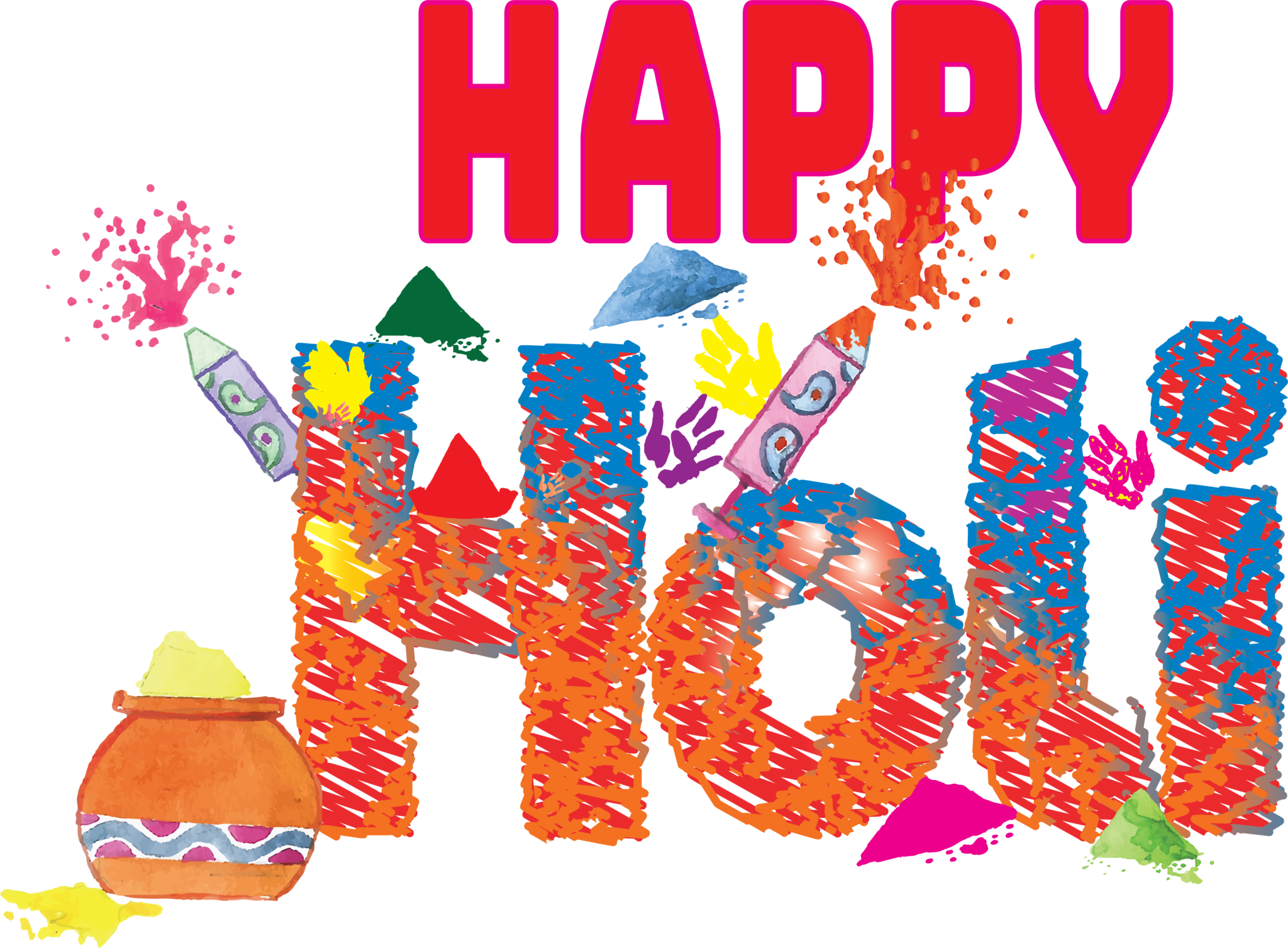 Load Image Into Gallery Viewer, Happy Holi 2 Tshirt (2048x1507), Png Download