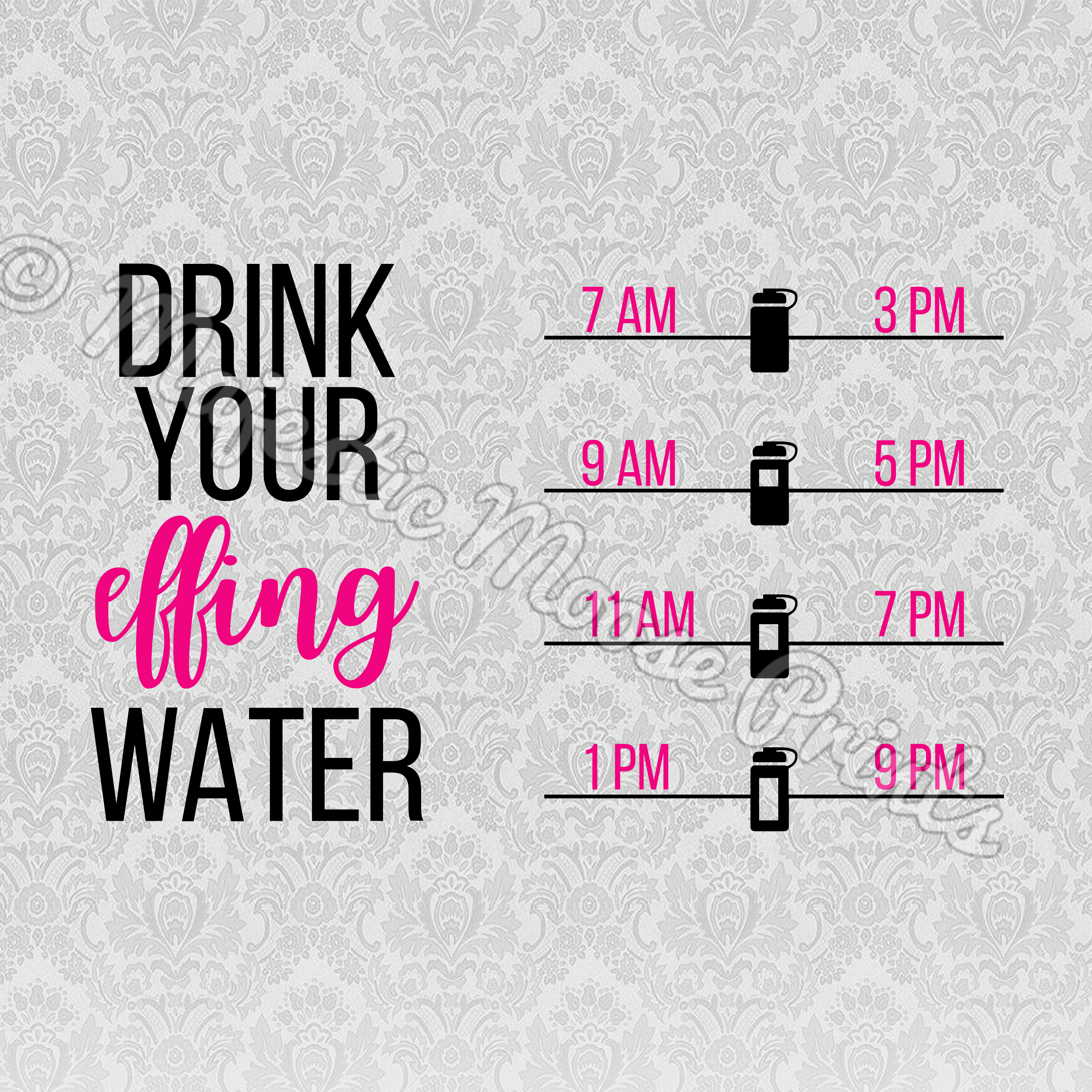 Drink Your Effing Water Svg - Vivo Y81 Pattern Unlock Cm2 (3000x3000), Png Download