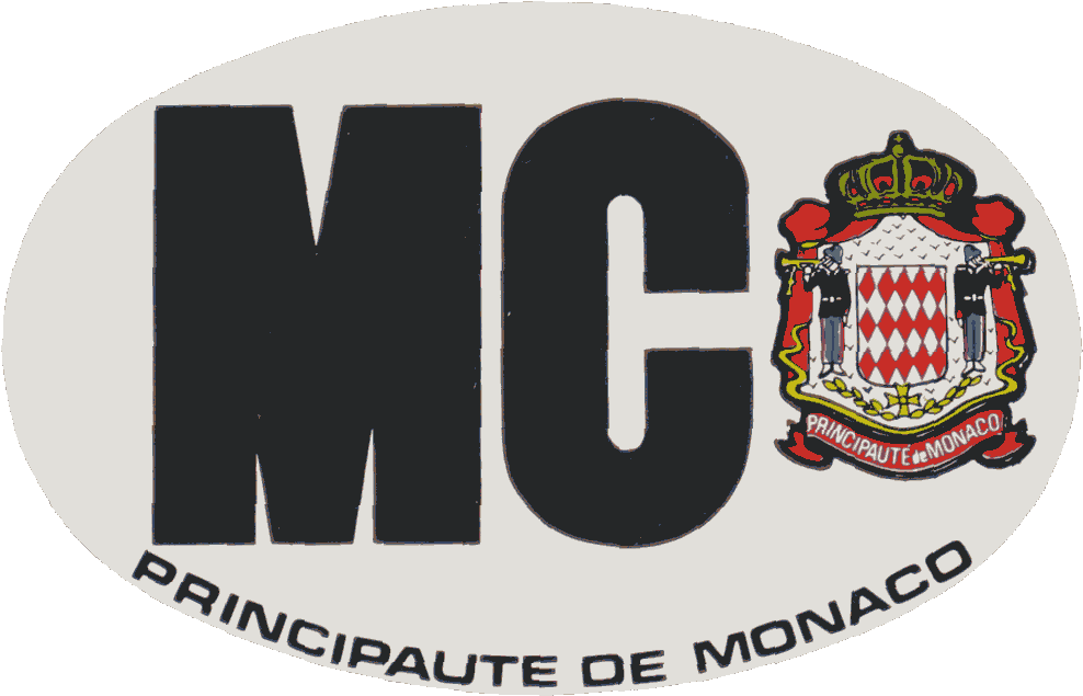 Mc International Vehicle Registration Oval - Sticker Monaco (1000x648), Png Download