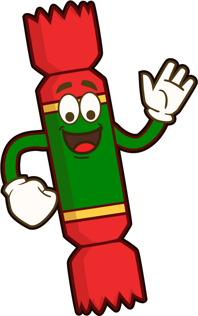 Clip Library Stock Cracker Clipart Xmas - Clip Art Christmas Cracker Cartoon (1037x1440), Png Download