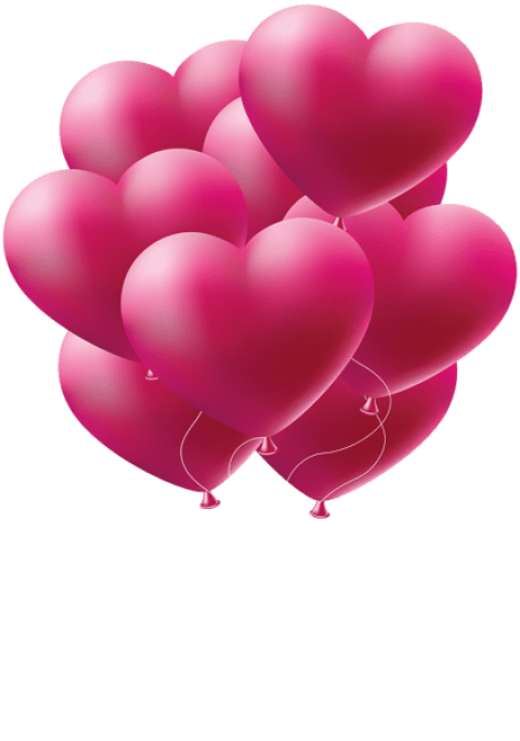 Free Png Download Balloons Hearts Png Images Background - Transparent Background Valentine Hearts Clipart (480x683), Png Download