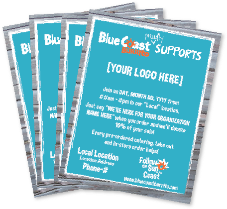 Blue Coast Burrito Fundraiser Raised $84 - Banner (801x435), Png Download