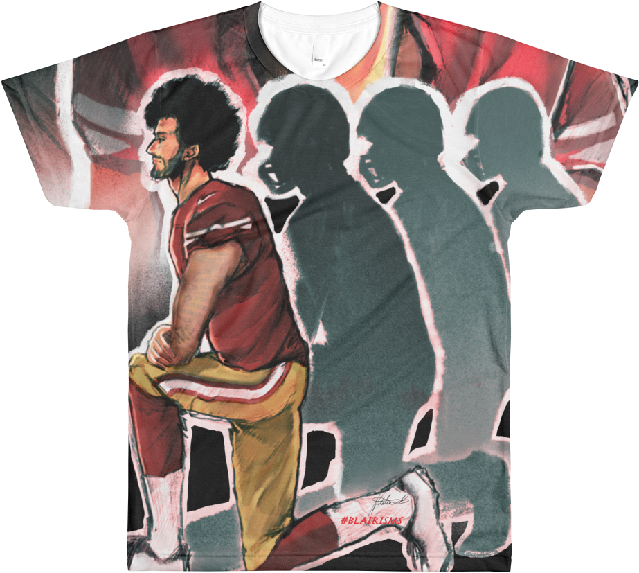 Kaepernick Protest Alleauxver Mens Crew - Illustration (1000x1000), Png Download