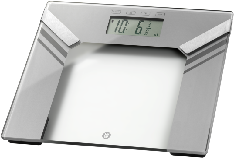 Weight Watchers Ultra Slim Analyser Scale - Digital Clock (1000x800), Png Download